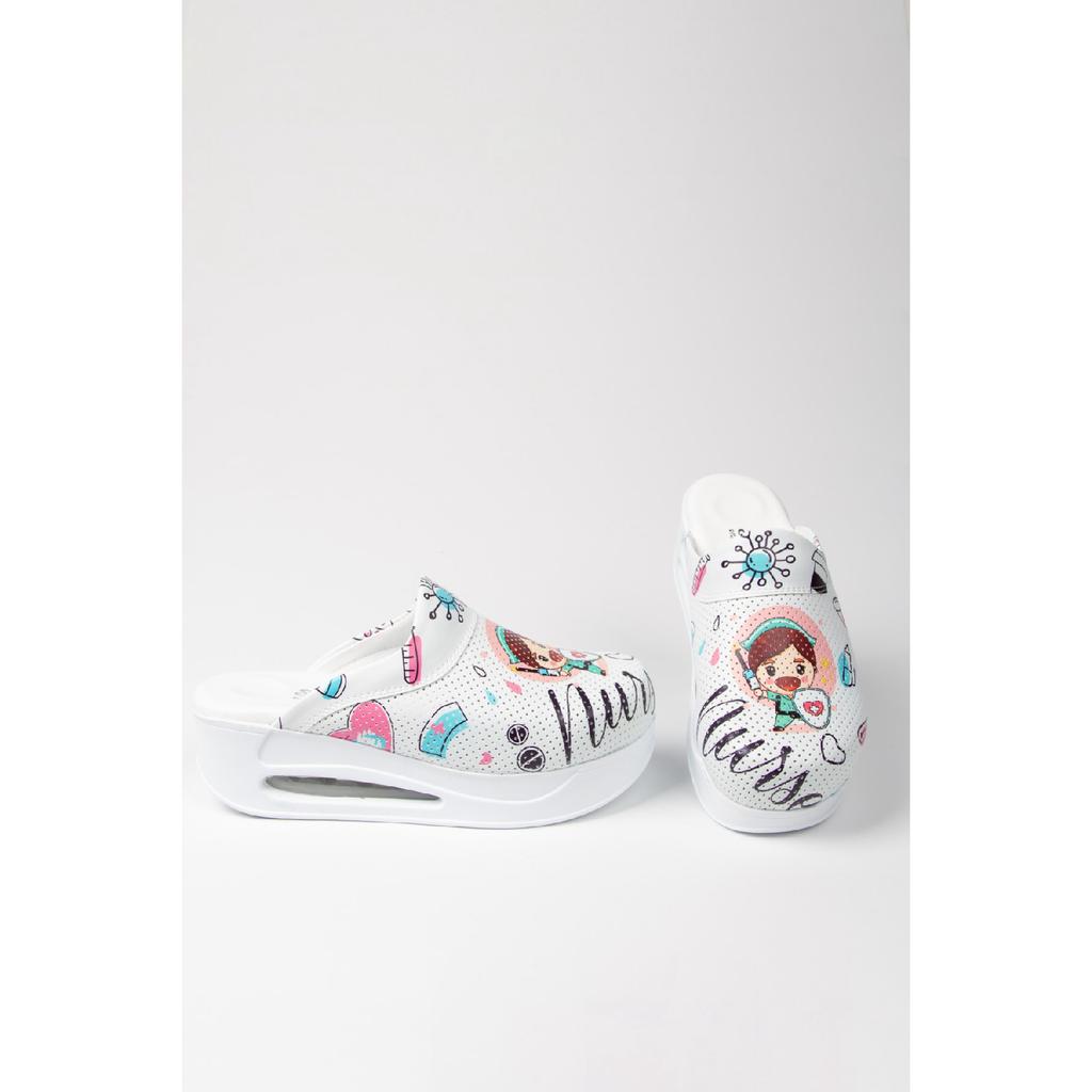 Dr.. Linee Air Massage Sole Orthopedic Hospital, Nurse, Doctor Slippers (nurse Patterned White)
