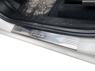 Protectores de umbral 500L (Carmos, 4 piezas, acero inoxidable) paraFiat 500/500L