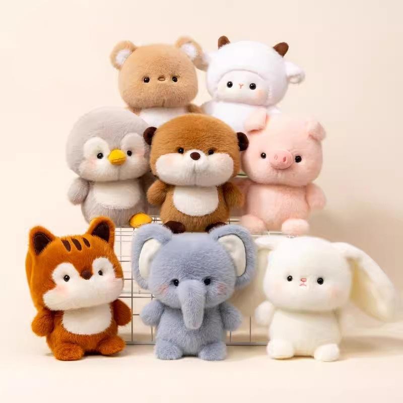 Waschbare 16cm Niedliche Cartoon-Tier-Stoffpuppe Weiches gefülltes Begleiterspielzeug für Schlafzimmerdekoration Kindergeschenk