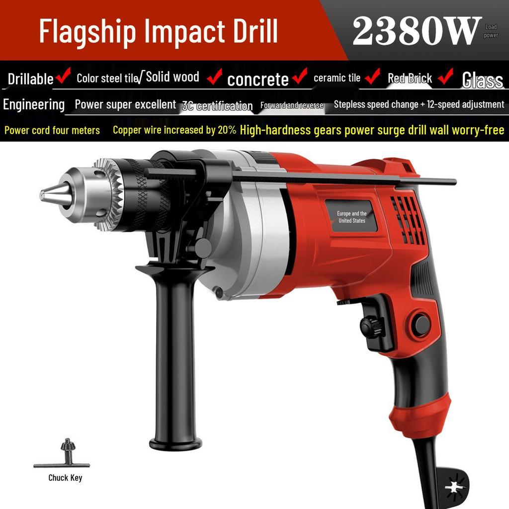 High-Power Variable Speed Hand Drill & Electric Hammer