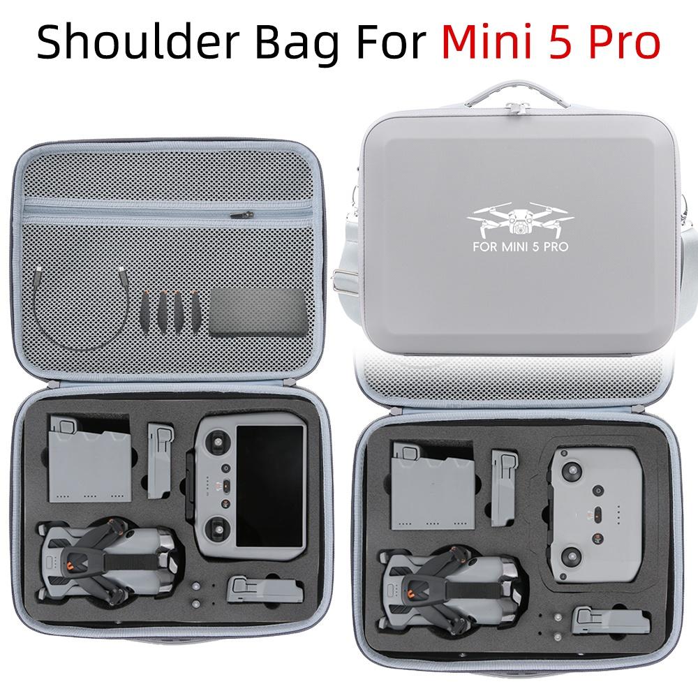 A Large Capacity Storage Bag Suitable For DJI MINI 5 PRO Set Storage Bag PU Travel Bag Compatible With RC2 RC N3 Remote Control