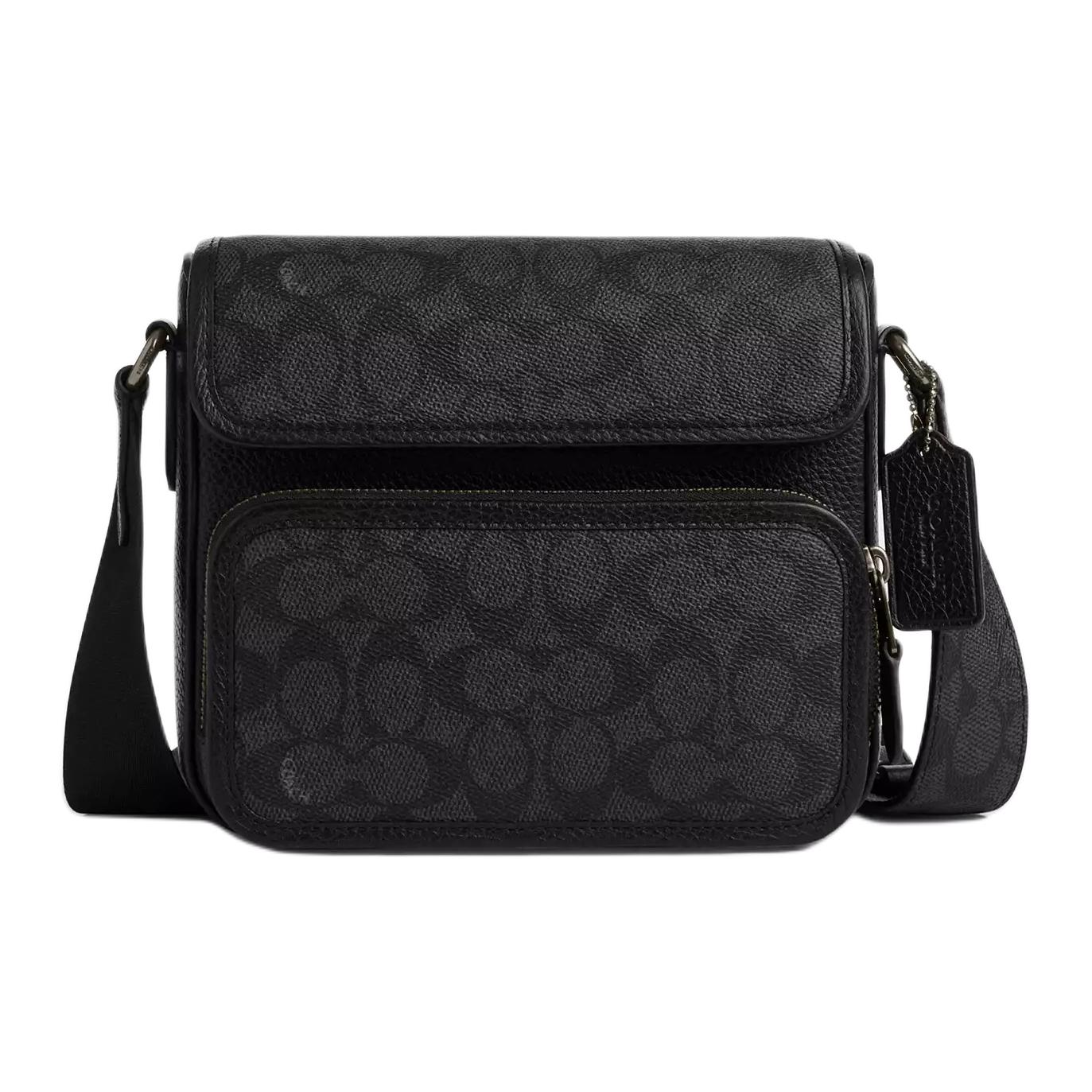 

Coach Sullivan 20 Logo Print Magnetic Closure Coated Canvas And Leather Shoulder Crossbody Bag Small Men Bags Black CZ396-QBMI5 Basic Set (Bag+Dust Bag)