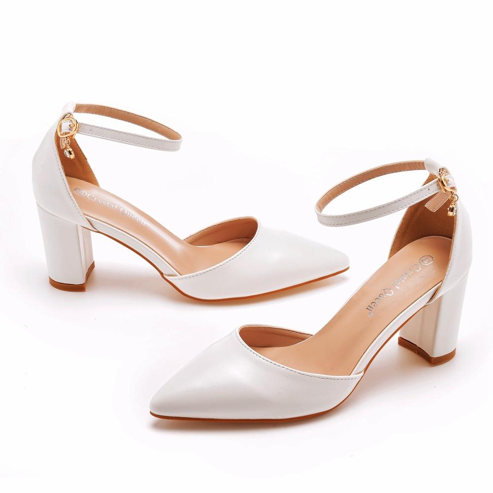 Fashion Plus Size Shoes for Women Summer Fashion Party Evening Wedding Sandals Heels Women Buckle Strap Platform Shoes 34-43