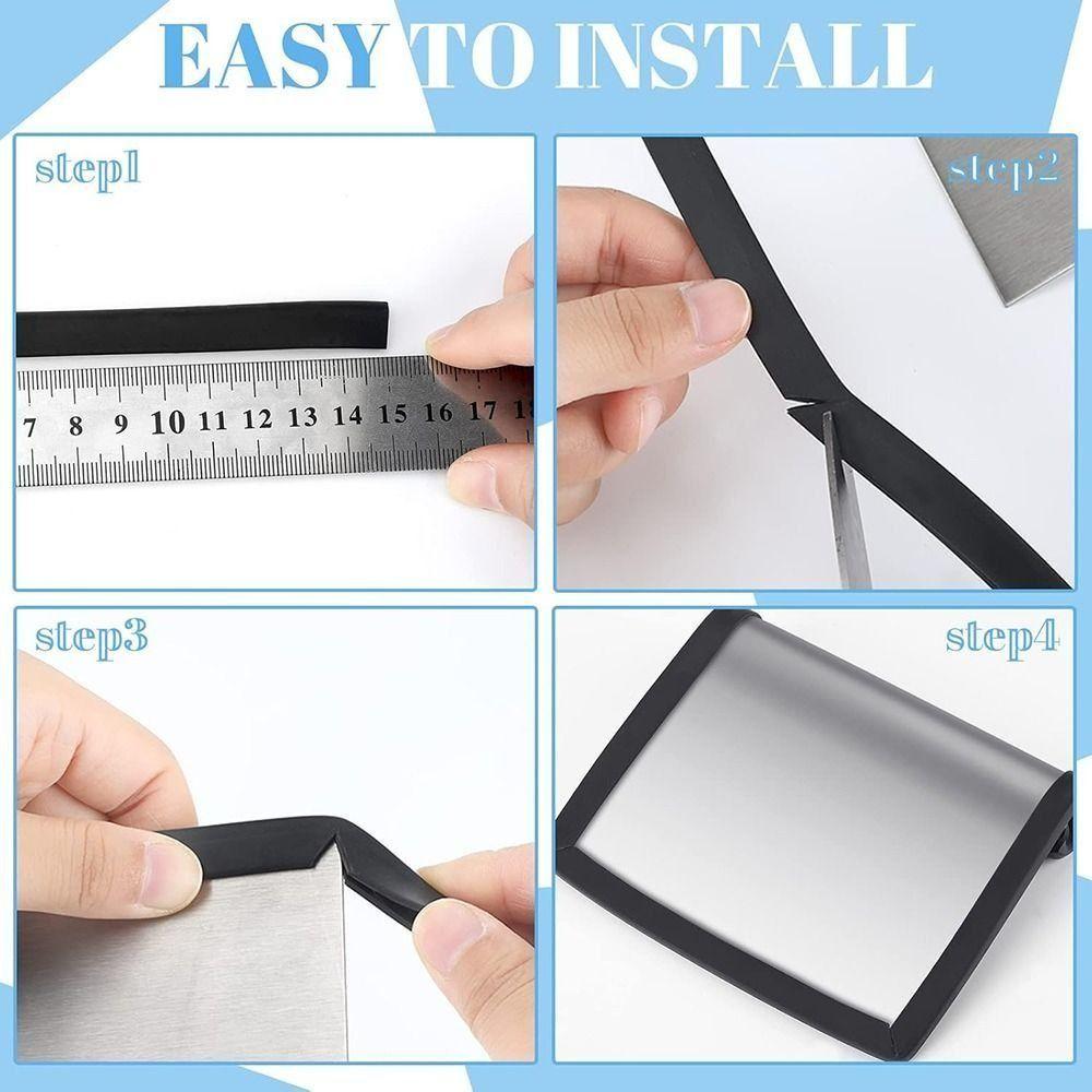 New Rubber Edge Trim Strip U Shape Black Door Edge Strip Guard Seal Doors