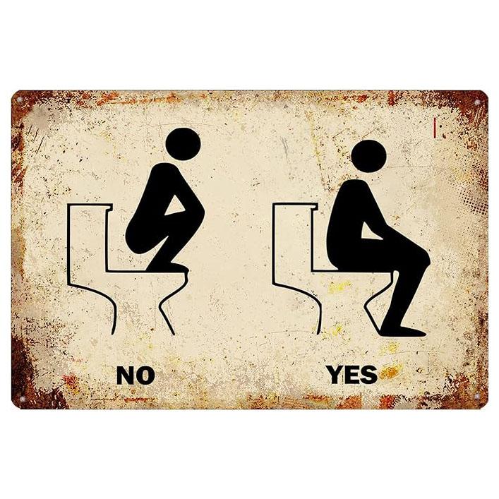 Metal Tin Signs Plaque Restroom Toilet Wall Decoration Vintage Iron Painting Art Posters for Man Cave Home Cafe Garden Club Bar