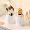 Rotatable Makeup Brush Cylinder with Cover Compartment Pen Holder Dressing Table Shelf  Collection