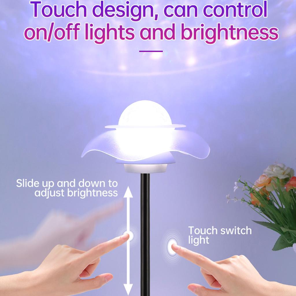 LED Floor Lamp RGB Bedside Light with Remote Control Touch Dimmer Timer 3 Color Temperature 4000mAh Battery for Living