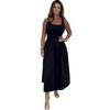2026 Summer Women's High-End Waist-Cinched Casual Dress - Hot Selling Solid Color Skirt
