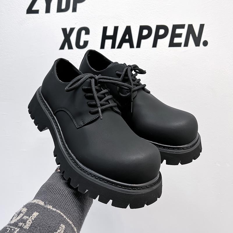 Low-top tooling leather shoes men's spring platform British trend versatile high-end Derby shoes men's 1526-A