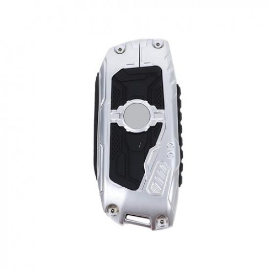 Mecha Silver Smart Key Fob Case Shell Cover For BMW X5 X6 X7 iX i5 i7 5 7 24+