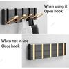 Black Nordic Decorative Wall Mounted Metal Living Room Wardrobe Clothes Hidden Wall Hook