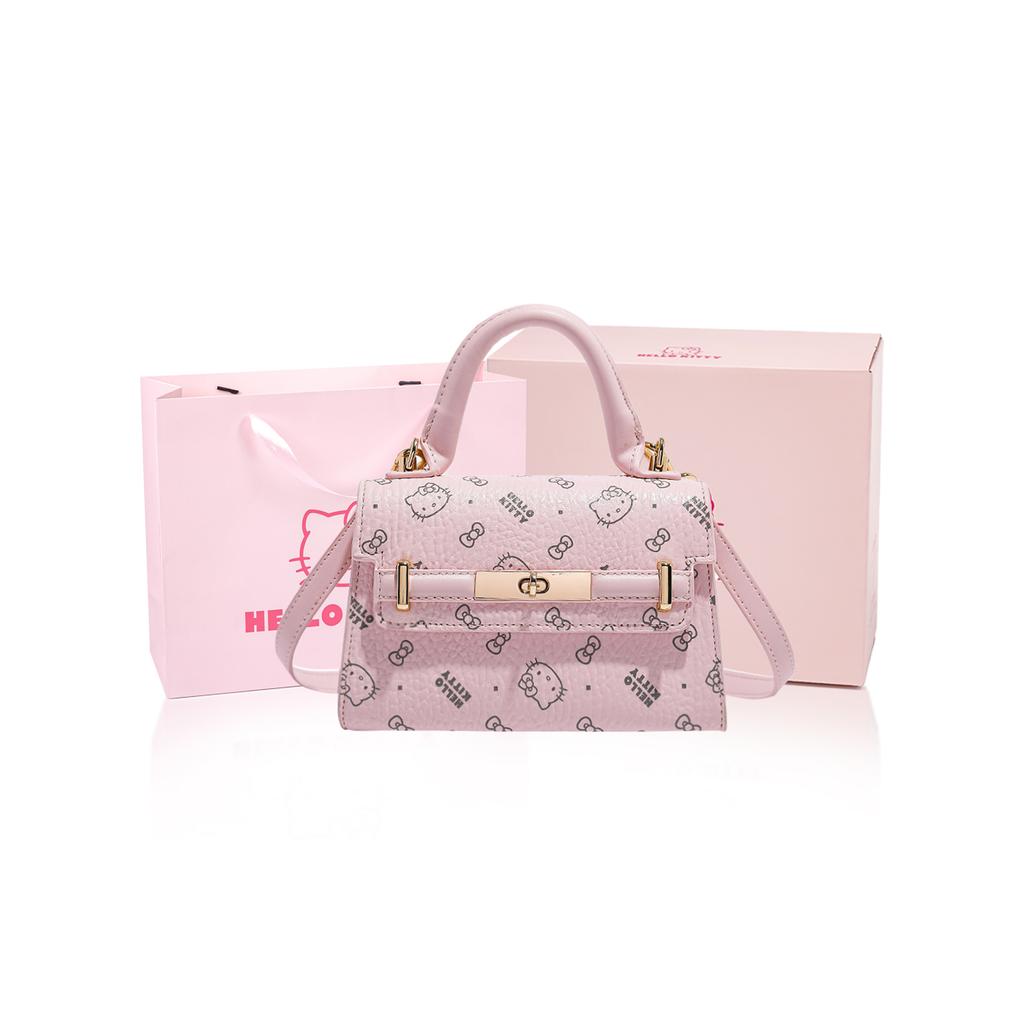 New Sanrio Hello Kitty PU Shoulder Bag, Crossbody Bag, Handbag Women's Pink/Milk Tea/Brown SHHF41591