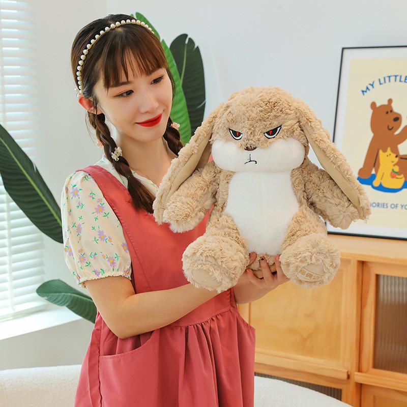 Fluffy Bunny Plush Toy Pillow Stuffed Animal Cute Birthday Gift For Girls 30-60cm