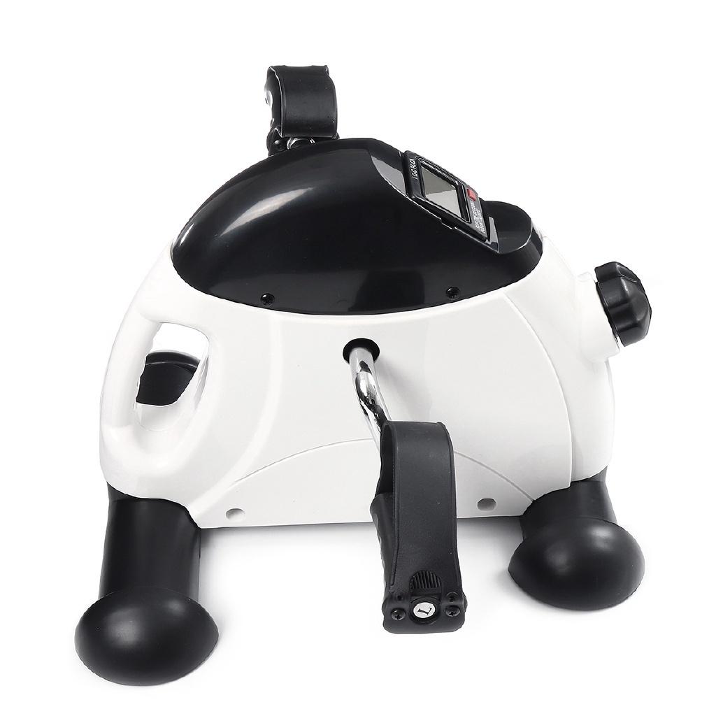 Bike Exercise Indoor Trainer Exerciser Cycling Fitness Mini Pedal Arms Legs White ABS PVC Home Exerciser LED Display Fitness Pedal