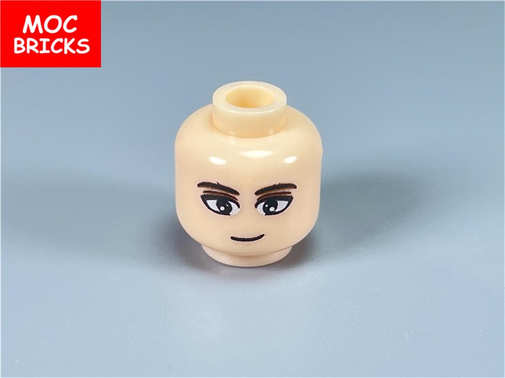 10 Stück MOC Steine Jungen und Mädchen Gesichtsausdruck Figur Kopf Pädagogische Bausteine Spielzeug für Kinder Geschenk