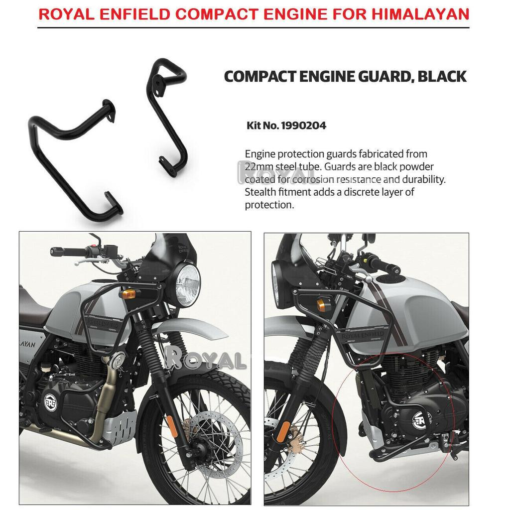 Royal Enfield "Scram & Himalayan 411 Black Compact Engine Guard"