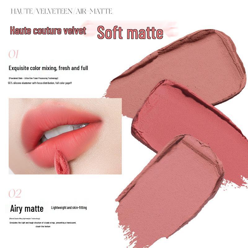 Jianmei Velvet Matte Lip Cream: Soft Mist, Non-Stick, Non-Drying, Whitening Lipstick for Students