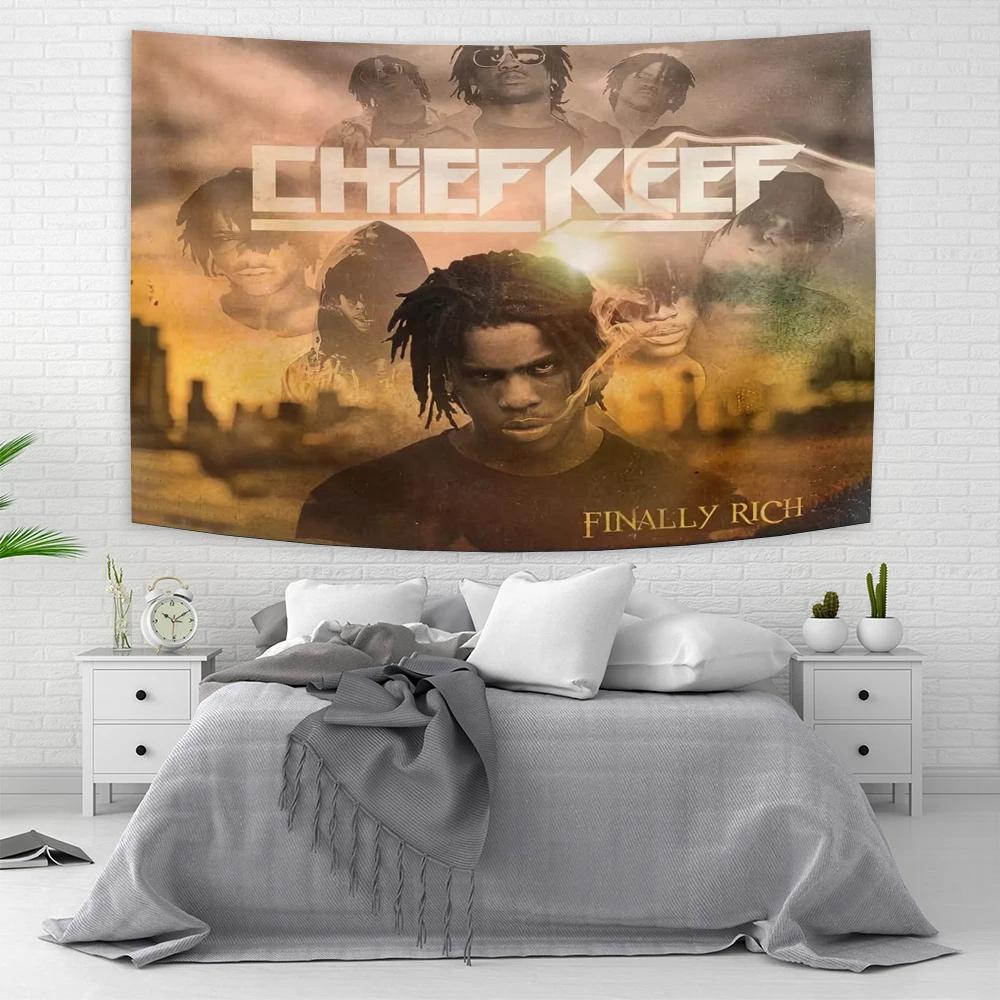 Bandiera americana Chief Keef Nel Giardino dell'Eden Arazzo da Parete Hippie HipPop Rapper Arazzi decorazione stanza estetica