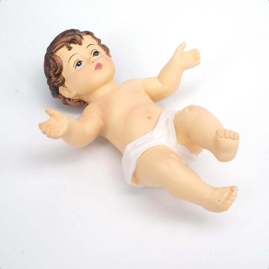 Resin Baby Jesus Figurine Nativity Collectible Statue and Holy Faith Gifts 2.4 inch