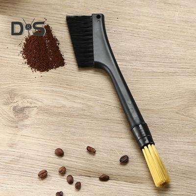 Kaffeemaschinen-Reinigungsbürste, Doppelkopf, superweiche Borsten, Kunststoff, Kaffeemühle, Staubbürste, Barista-Reinigungswerkzeug, Bar-Zubehör