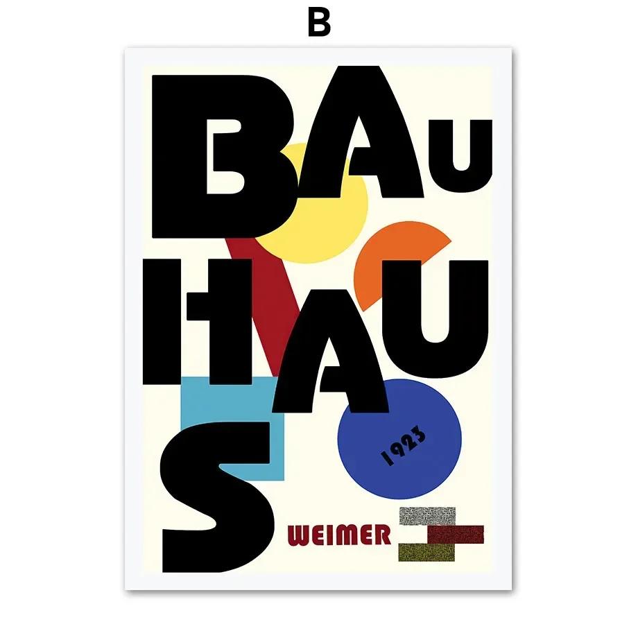 Bauhaus Abstract Geometric Line Colorful Wall Art Nordic PostersCanvas Painting  And Prints Wall Pictures For Living Room Decor