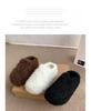 Women's Fuzzy Thick-Soled Closed-Toe Slippers - Warm, Fashionable, and Cute for Indoor/Outdoor Wear