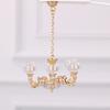 Realistic 1/12 Scale Miniature Chandelier Hanging Ceiling Light Model Figure For Life like Doll House Living Room Setup