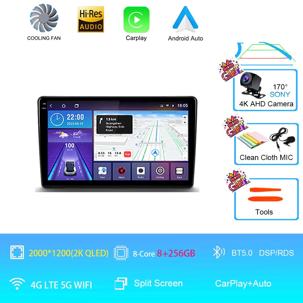 Android 14 Carplay Per Citroen Berlingo 2 B9 Peugeot Partner 2008 2009 2010 -2022 Lettore multimediale per autoradio DSP WIFI +