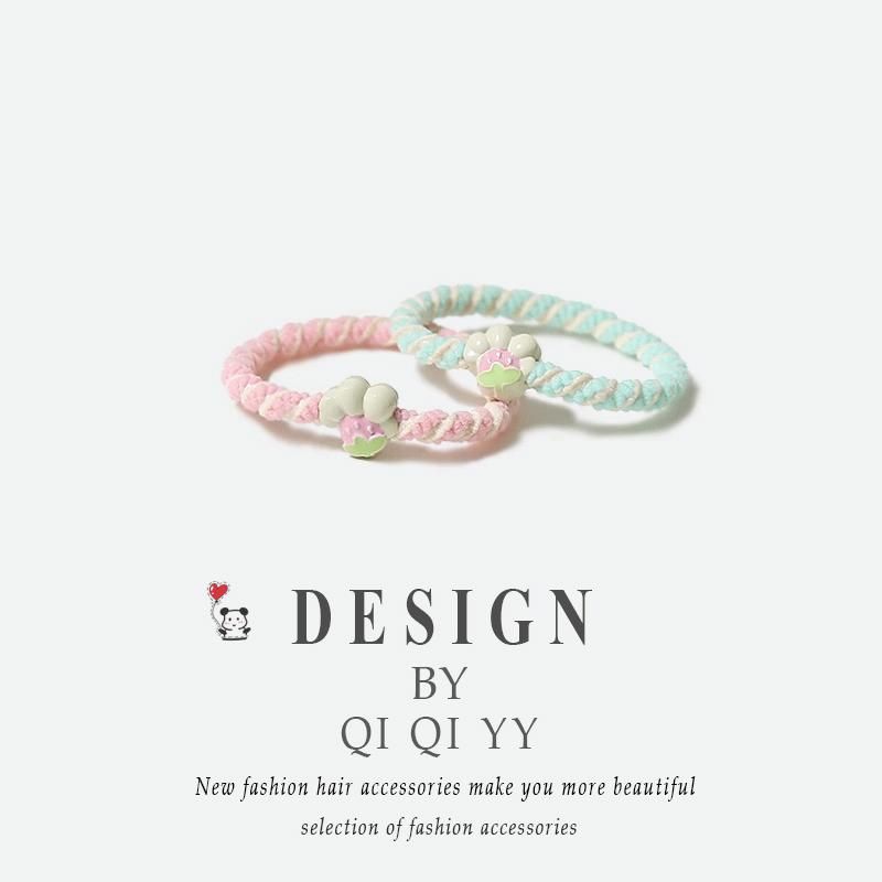 New Arrival Color Strawberry Hair Band Female Tied-up Hair Rubber Band Girlfriends' Gift Carrying Strap Sweet Hair Accessories High Elasticity Durable