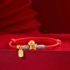 Chinese Style Horse Year Bracelet New Year Hand Rope 2026 2026 Horse Year Lucky Pony Red Rope Zodiac Horse Fu Character Pendant