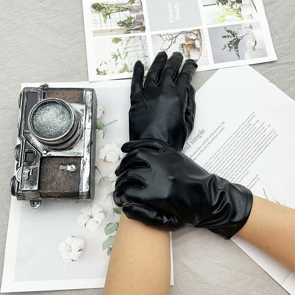 

Косплей перчатки кламбинг ветрозащитные корейские варежки PU кожаные уличные перчатки женские черные перчатки