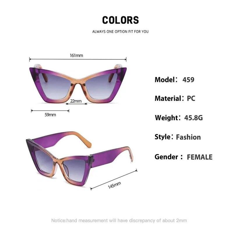 New Large Frame Triangle Cat-eye Sunglasses Europe And The United States Fashion Personality Catwalk Sunglasses Female