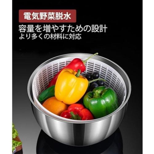 Tufduzo Electric Salad Spinner, Large Capacity, High-Speed ??Drainer for Vegetables and Fruits, Quiet Design with Basket, Easy Operation, Space-Saving