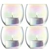 LSA International Candle Holder Pearl H6.5 cm-Ø6.8 Cm, Glass, Set of 4 G570-06-916