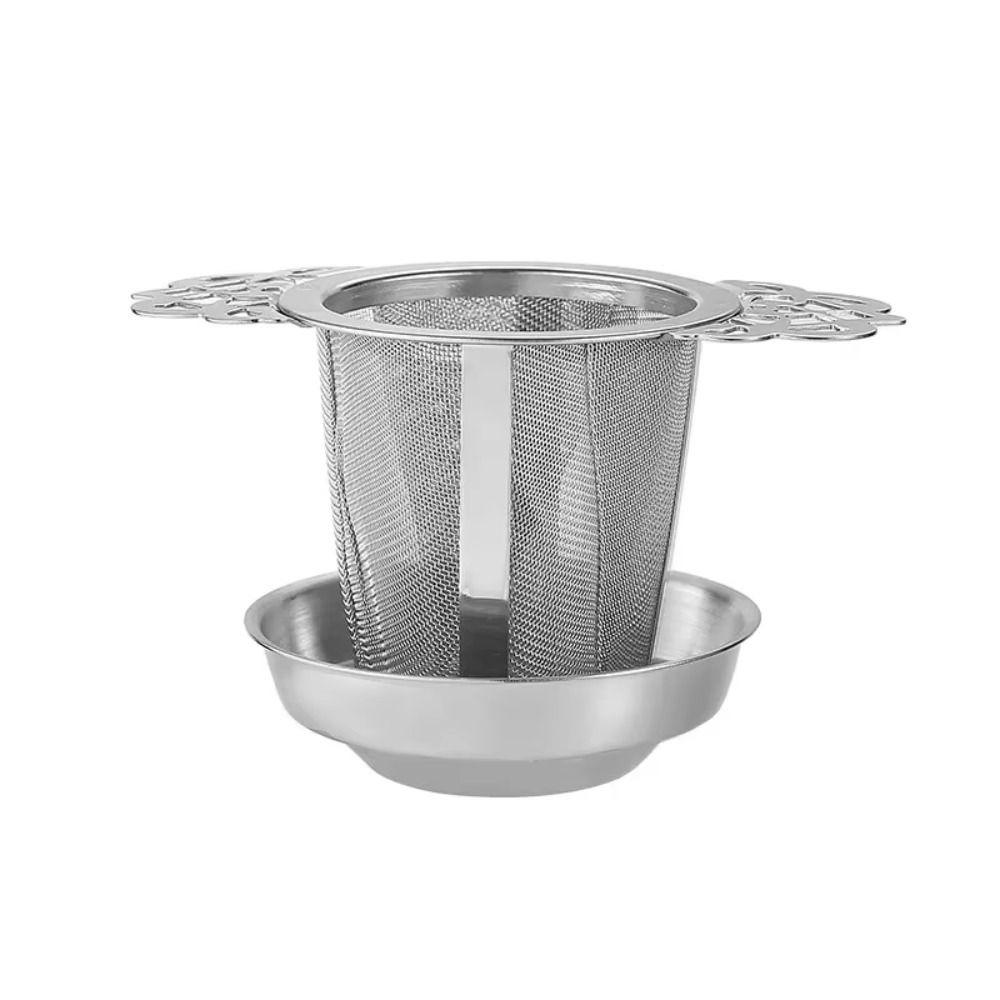 Fine Mesh Double Ear Tea Infuser Double-layer Coffee Filter Sieve Tea Strainers  for Teapots