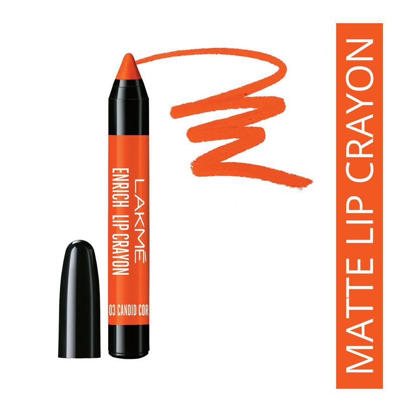 Lip Pencil Bright Coral (2.2 G), Enrich Lip Crayon Candid Coral Lakme