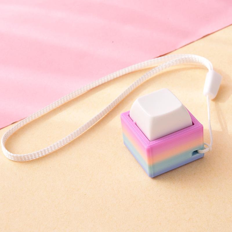 Portable Pocket Stress Relieving Toy with Button Lanyard Anxiety Alleviation for Daily Commute Travel Gifts