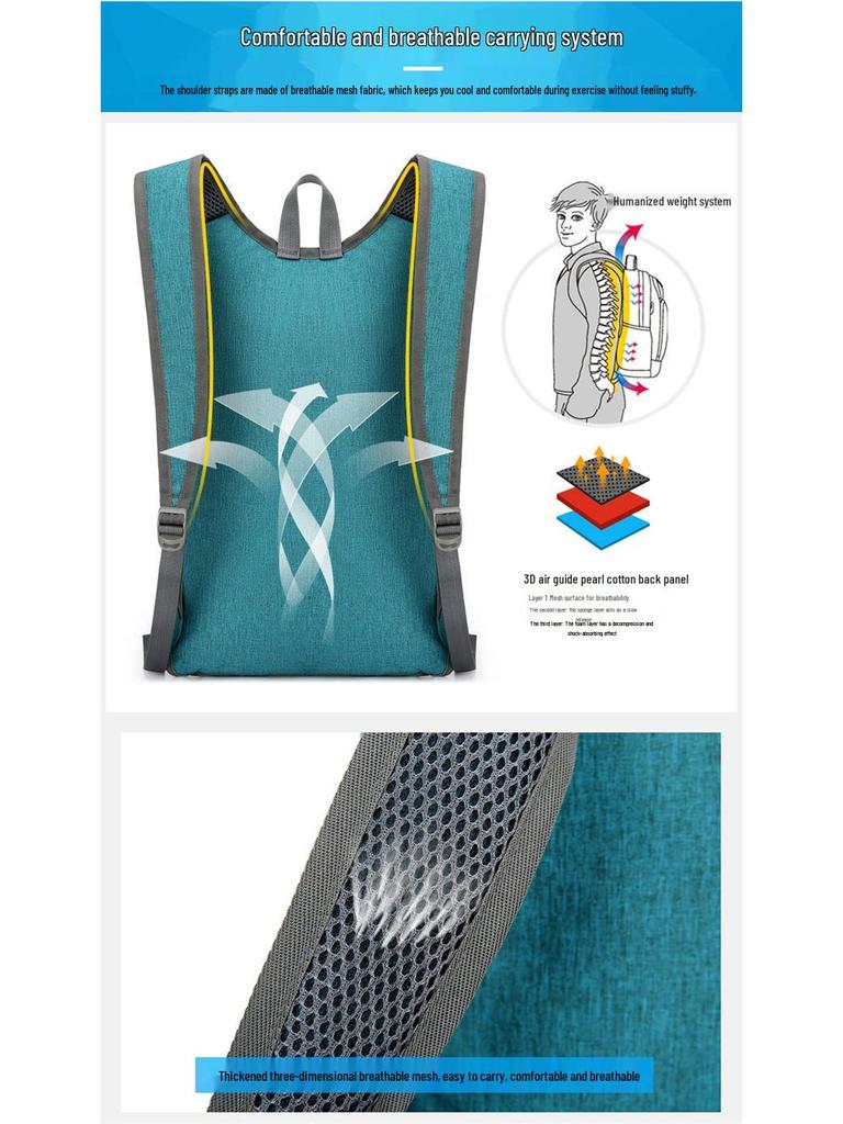 Ultralight Water-resistant Folding Backpack for Outdoor Sports & Travel
