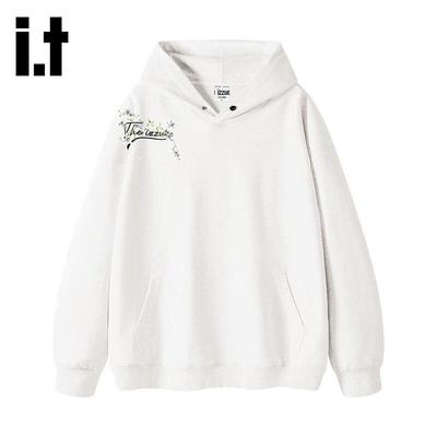 Izzue Unisex Kapuzensweatshirt mit Blumengrafik