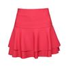 Women's Elastic High Waist Double Layer Square Dance Skirt - A-line with Large Hem and Anti-exposure Design