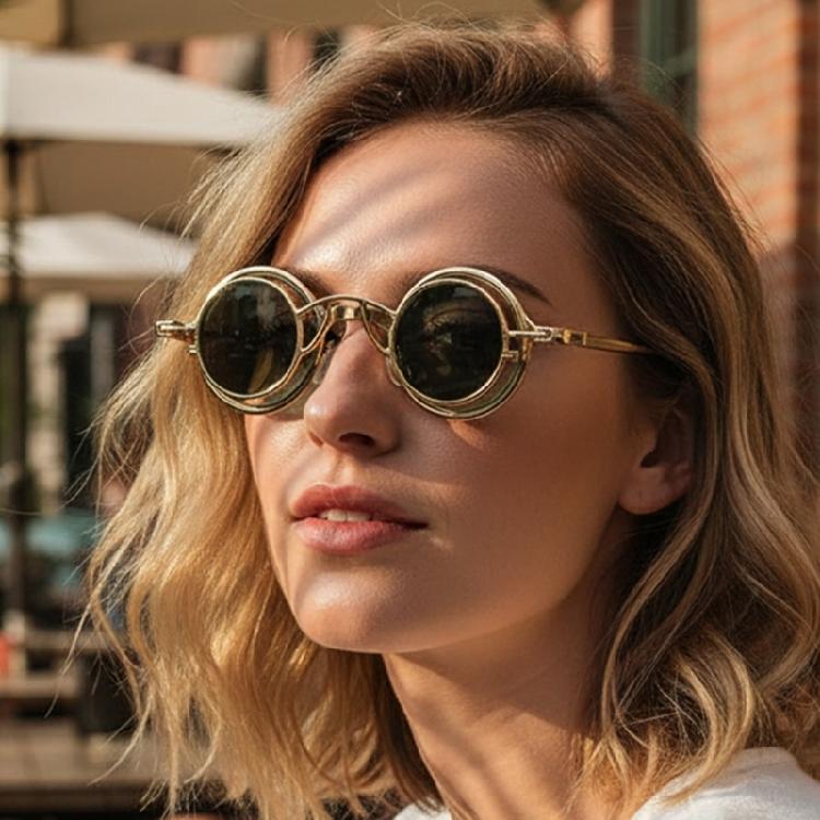 Durability Round Metal Sunglasses with Scratch Resistant Lenses Baby Sunglasses Accessories for Day Wear