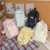 Schoolbag Japanese high school schoolbag female college student canvas backpack Korean version Harajuku junior high school student backpack large