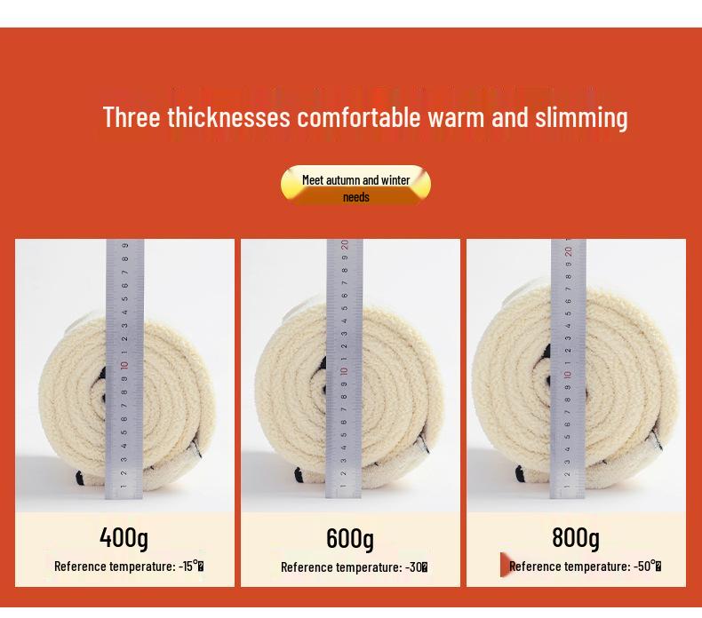 Women's High-Waisted Lambswool Cotton Fleece-Lined Winter Leggings, Extra Thick Warm Plus Size Pants
