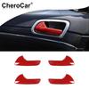 4xRed  Door Handle Trim Cover Decro Accessories For Dodge Durango 2011-22 Inner