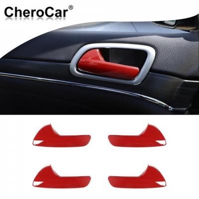 4xRed  Door Handle Trim Cover Decro Accessories For Dodge Durango 2011-22 Inner