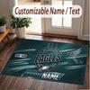 Benutzerdefinierter Teppich Philadelphia Eagles Muster Druck Name Text Weicher Rutschfester Bodenbelag für Heim-Innenraumdekoration