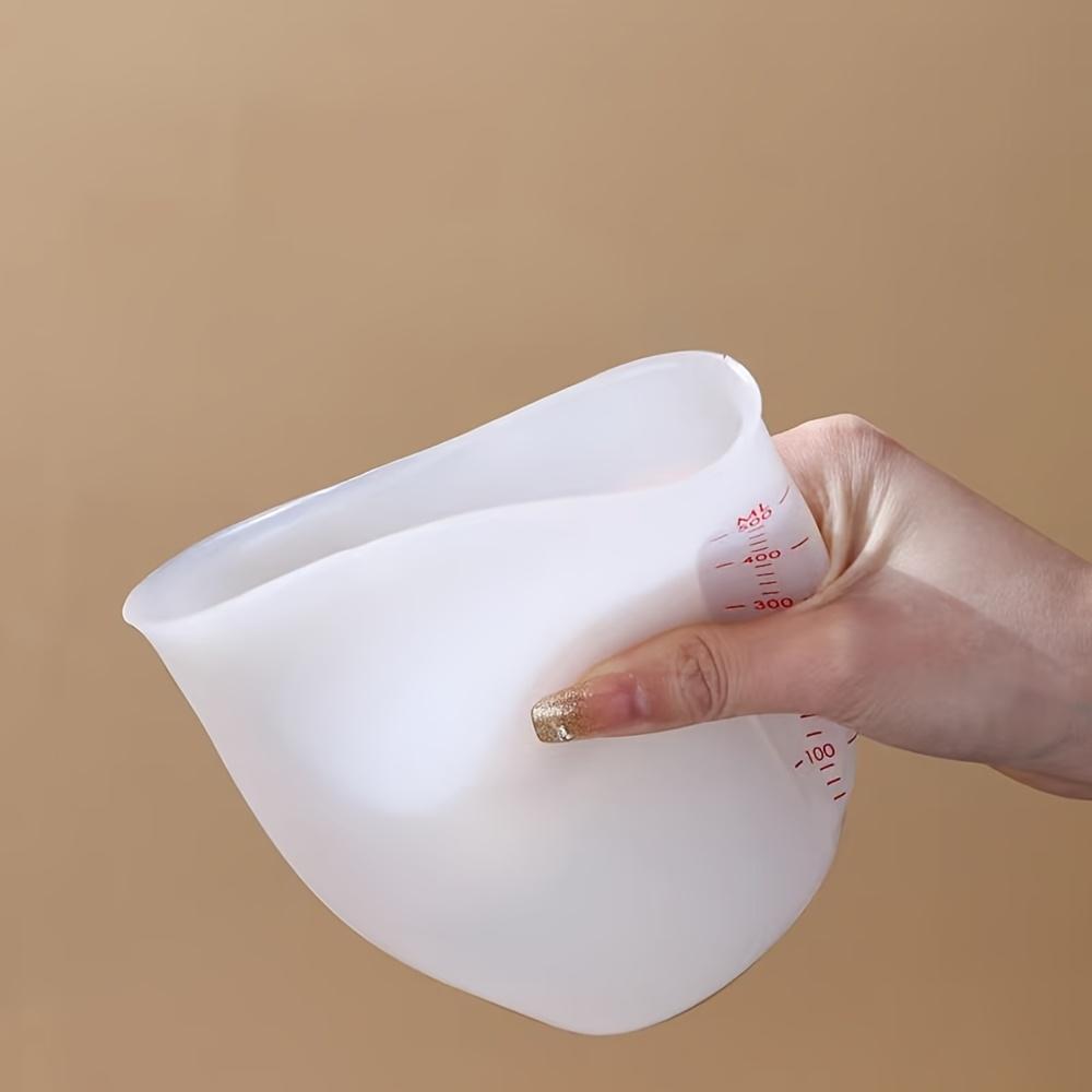 2 Stück Silikon Flexible Messbecher Set, Schmelzbecher für Epoxidharz, Kunstprojekte, Butter, Schokolade und mehr, 2 Tassen
