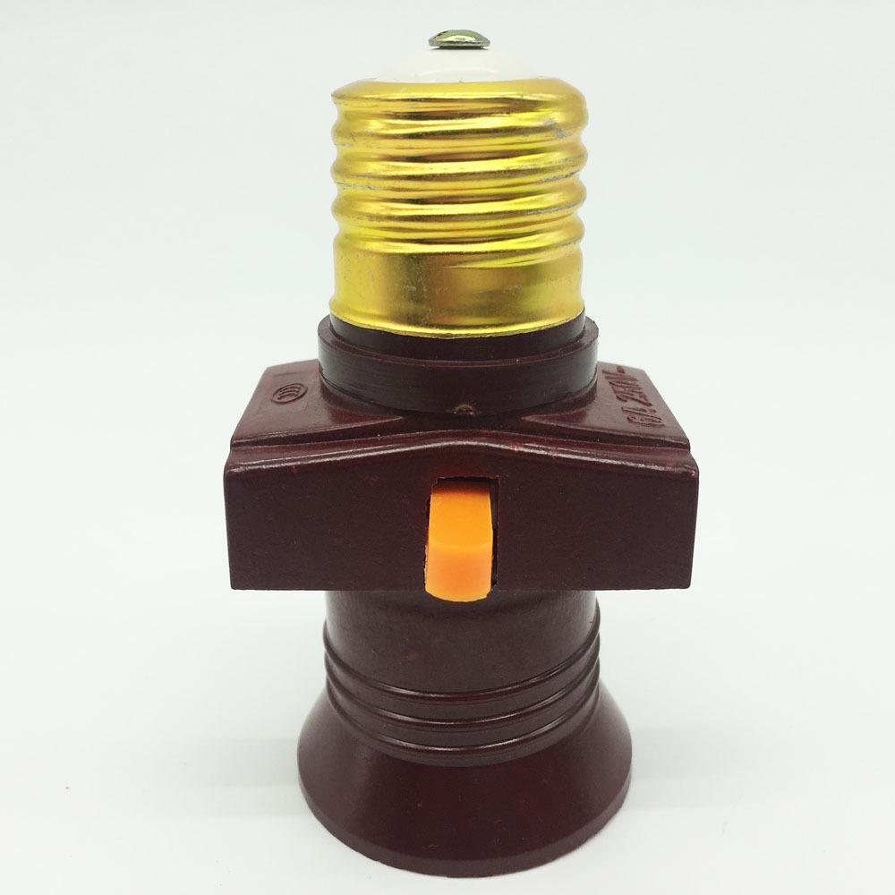 110-250V E27 Screw Base Light Bulb Holder Convert To With Switch Lamp Socket New