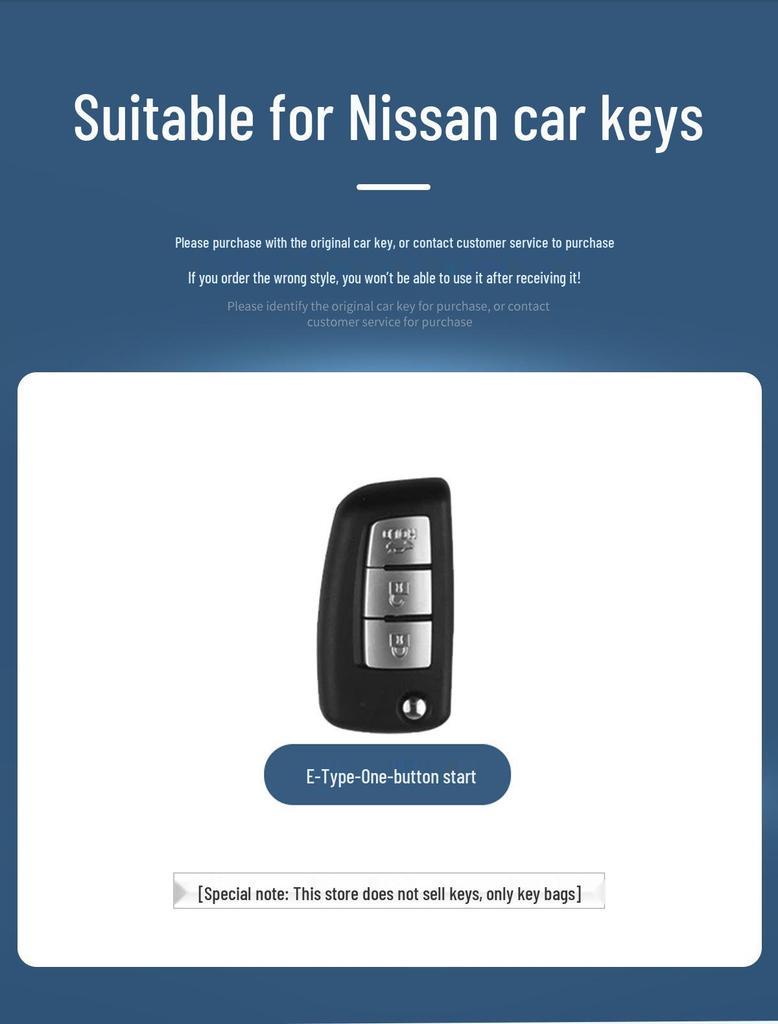 Nissan Key Cover for 14th Gen Sylphy, Bluebird, Teana, Qashqai, and Kicks