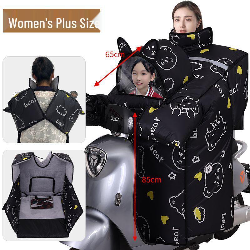 Extra großer, fleecegefütterter, winddichter und wasserdichter Winterschutz für Dreirad/Motorrad